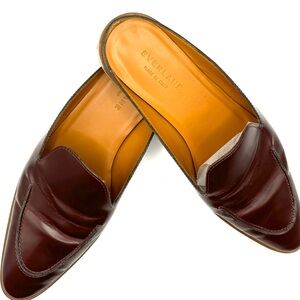 Everlane burgundy mule, size 8, 100% Italian leather